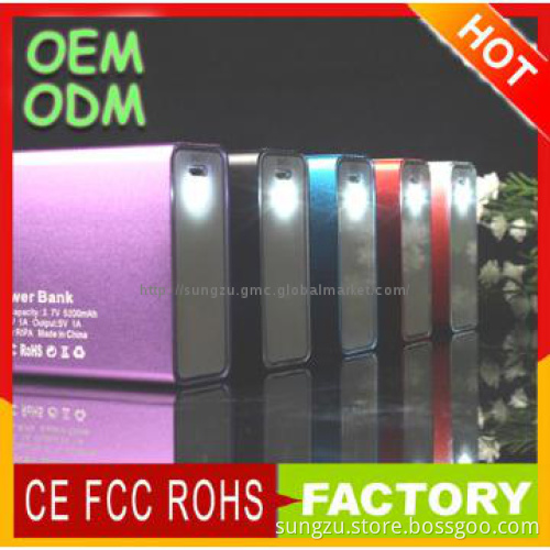 Mobile power bank portable charger metal charger for iphone charger